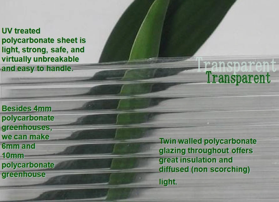 3 Meter Wide 10mm Polycarbonate Sheet Superior Series Greenhouse Rdga1014-10mm