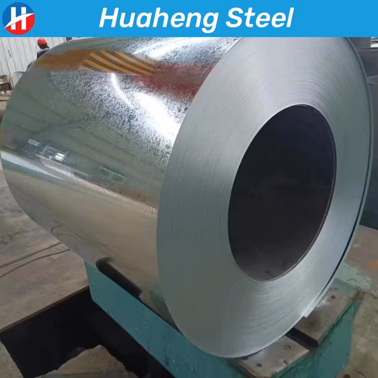 Materiale da costruzione CGCC/Sgch/G350/G450/G550/Dx51d/Dx52D/Dx53D Bobina Gi in acciaio zincato laminato a freddo con lustrini regolari